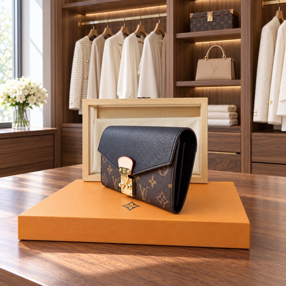 Louis Vuitton Monogram Portefeuille Juliette Long Wallet in Black - Picture 2 of 6